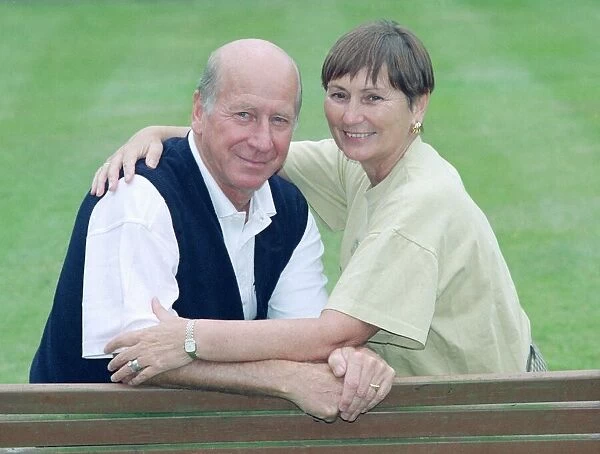Bobby Charlton with wife Norma after news of his knighthood. 10th June 1994