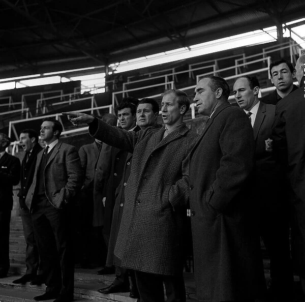 England Football Squad at Wembley Stadium ahead of tomorrows match v Scotland April 1963