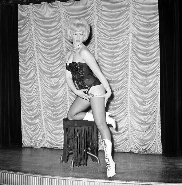Show girl Audrey Crane seen here performing on stage 1962