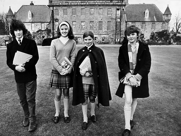 Pupils at Gordonstoun Boarding School in Morayshire Scotland 12th November 1972
