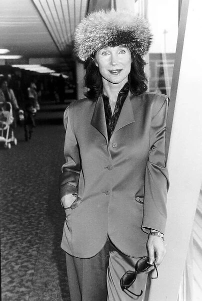 Shirley Anne Field actress leaving Heathrow airport for Los Angeles where she will attend