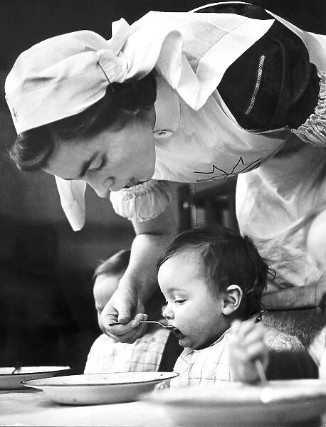 A St Johns nurse at work at the Villa Day Nursery opened for the express purpose of