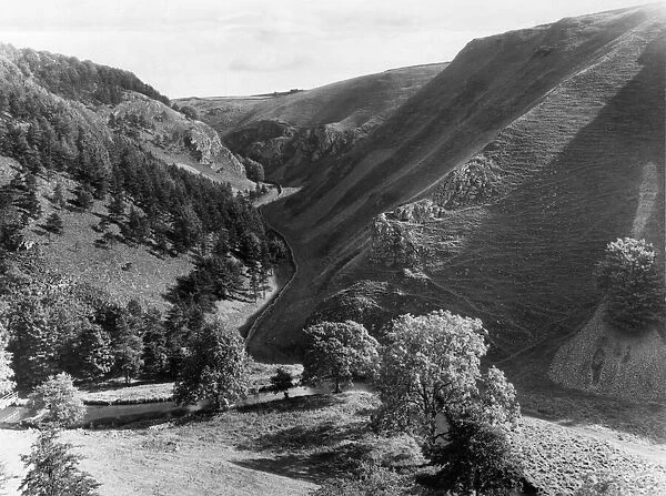 View of Dovedale, Derbyshire. 12th December 1934