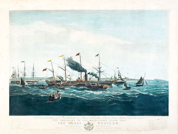 SS Great Western setting off from Bristol on her maiden voyage to the United States, 1838
