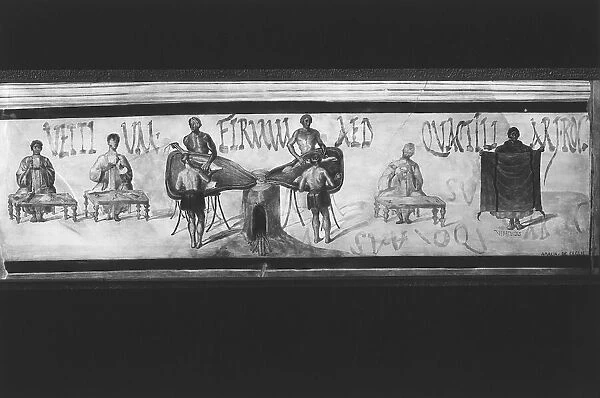 The sign of M. Vecilius Verecundus shop on the Via dell'Abbondanza in Pompeii, displayed in Rome at the Mostra Augustea held in 1937-1938