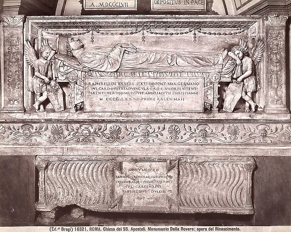 The tomb of Raffaele della Rovere by Andrea Bregno, located in the Santissimi Apostoli Basilica in Rome