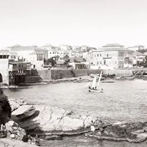 1880s - view of the waterfront at Beirut Lebanon