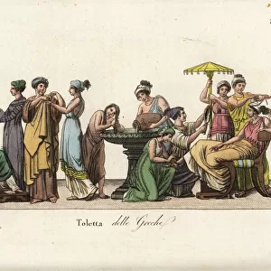 Ancient Greek women at their toilet