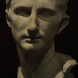 Bust of Emperor Augustus (63 BC-14 AD). Marble