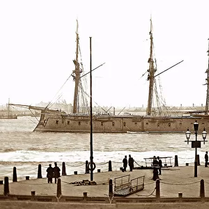 Defence Class Ironclad Warship on River Mersey