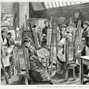 Female art students at the Royal Academy school