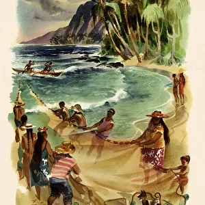 Fishing in Hawaii Date: 1950
