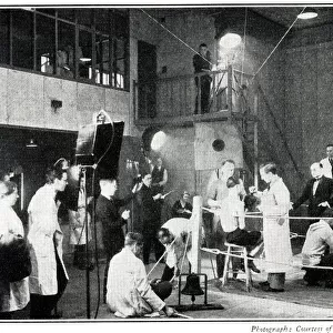 High definition television, preparing for a boxing match at Baird Experimental Studios