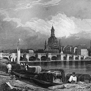 Historical View of Dresden on the Elbe c. 1850