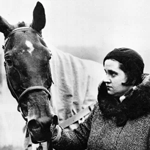 Hon Dorothy Paget with her horse, Golden Miller