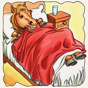 Horse in bed