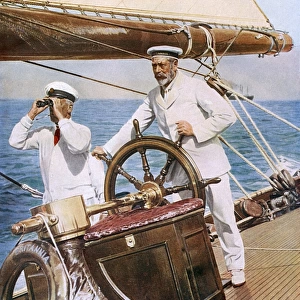 King George V as a yachtsman at Cowes, Isle of Wight