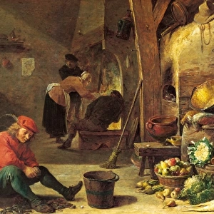The Kitchen by David Teniers the Younger