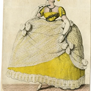 Lady in court dress worn on the Kings birthday