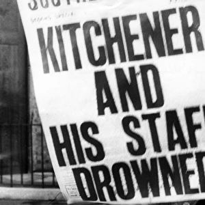 Lord Kitchener, headlines announcing his death