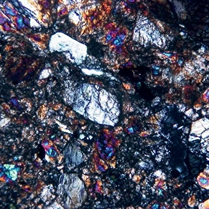 Microscope image of the Johnstown diogenite