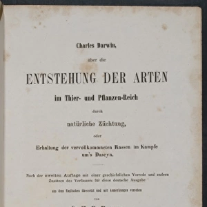 The Origin of Species title page - German edition