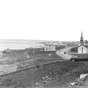 A panorama of Castlerock and the sea