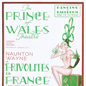 Programme cover for Frivolities de France, 1938