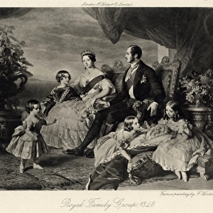 Queen Victoria with Albert and five children