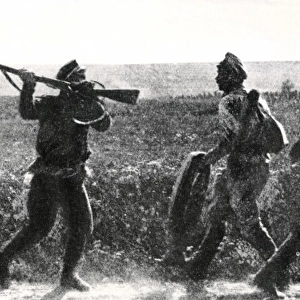Russian deserters forced back, WW1