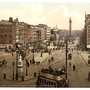 Sackville Street and O Connell Bridge, Dublin. County Dublin