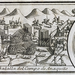 Spanish Conquest of Peru. Battle of Anaquito or Inaquito