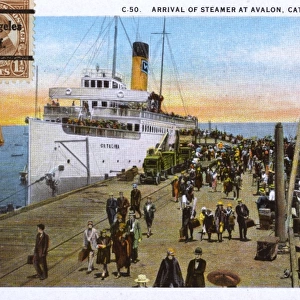 Steamer at Avalon, Santa Catalina Island, California, USA