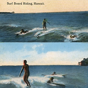Surfing scenes, Hawaii, USA