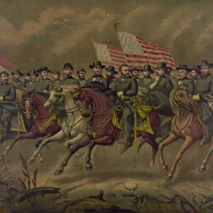 Ulysses S. Grant and his Generals on horseback