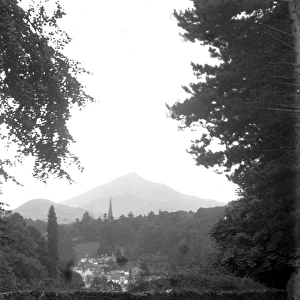 View of Enniskerry and Sugarloaf mountain in the distance