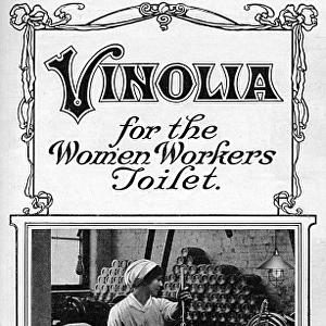 Vinolia for war workers advertisement, WW1