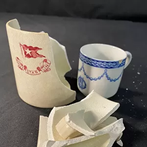White Star Line - demitasse cup and broken mug