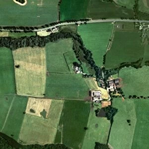Farm, aerial view