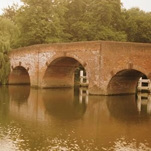The 18th century Sonning Bridge over the River Thames near Reading, Berkshire