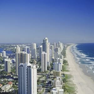 Aerial view of Surfers Paradise, the Gold Coast, Queensland, Australia