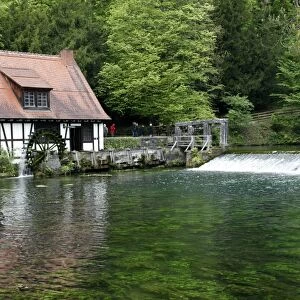 Mill at Blautopf, Blaubeuren, Swabian Mountains, Baden-Wurttemberg, Germany, Europe