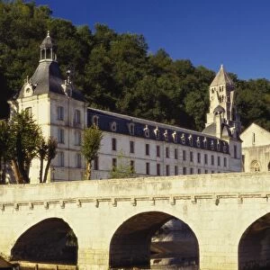 Bridge and Medieval Monastery, Brantome, Dordogne, France