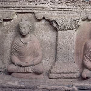 Buddhist carvings at historical side of Hadda, near Jalabad, Afghanistan, Asia