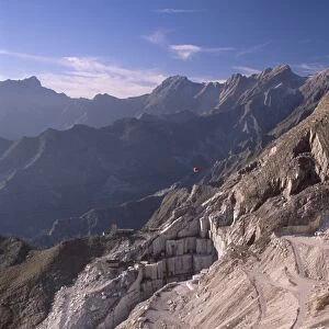 Carrara marble quarry near Antona in Apuane Alps
