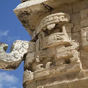 Chac Rain God mask, The Church (La Iglesia), Chichen Itza, UNESCO World Heritage Site