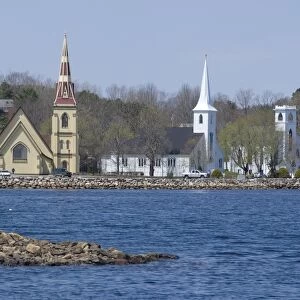 The Three Churches, Mahone Bay, Nova Scotia, Canada, North America