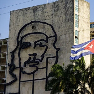 Giant sculpture of Che Guevara in Plaza De La Revolucion (Revolution Square), Havana