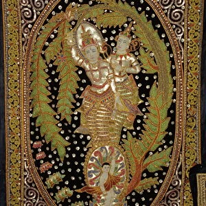 Kalaga tapestry, Mandalay, Myanmar (Burma), Asia