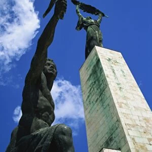 Liberty statue on Gellert Hill, Budapest, Hungary, Europe